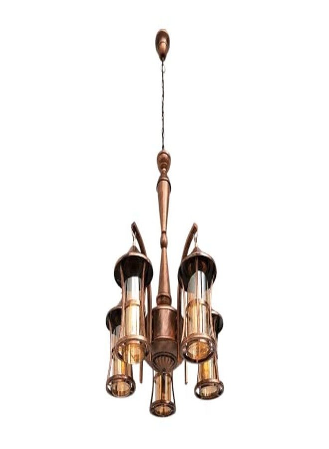 GAUVIK 5 Light Unique Design Jhoomar with Bulb/Chandelier for Restaurant,Bedroom,Living Room,Home Decor Chandelier Ceiling Lamp. (Antique, 0099) - Image 4